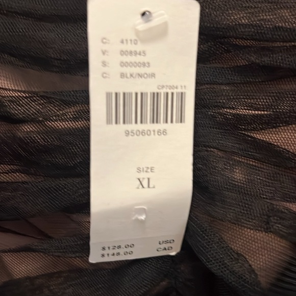 Anthropologie Sheer Puff Sleeve Ruched Black Mesh blouse Sz XL valentine days - Picture 7 of 10